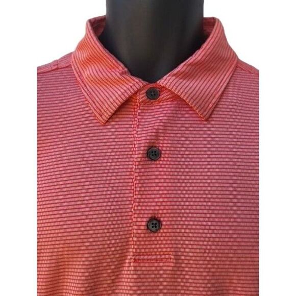 FootJoy Golf‎ Polo Men Sz L Striped Pink Embroidered DCC Athleisure - Picture 3 of 8